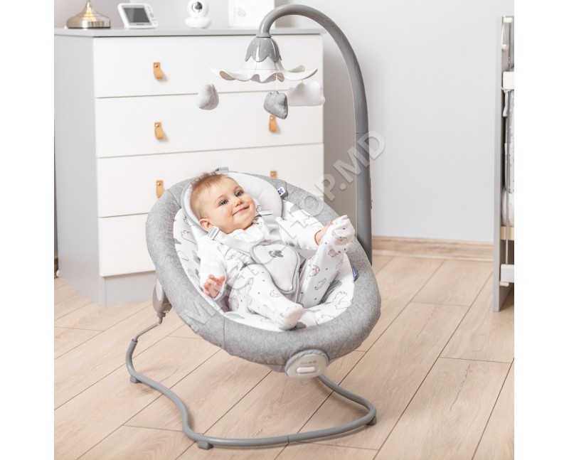 Balansoar electronic multifunctional cu muzica si vibratii Bouncer Сlouds